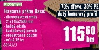 Terasové prkno Konsta WPC Basic