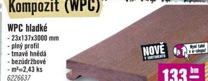 Terasové prkno WPC Woodplastic
