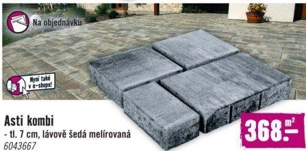 Betonová dlažba Asti kombi