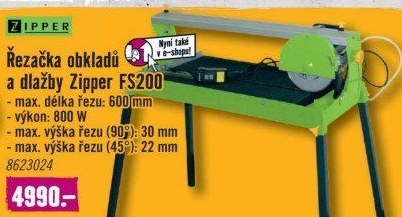 Řezačka obkladů a dlažby Zipper FS200