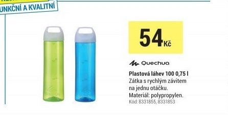 POLNÍPLASTOVÁLÁHEV100SEZÁTKOUNAZÁVIT0,75LNATURISTIKUMODRÁ