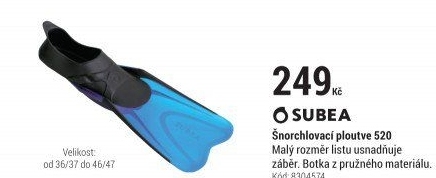 ŠNORCHLOVACÍPLOUTVE520PRODOSPĚLÉČERNO-MODRÉ