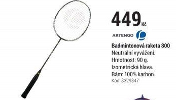 BADMINTONOVÁRAKETABR800ČERNO-ŽLUTÁ