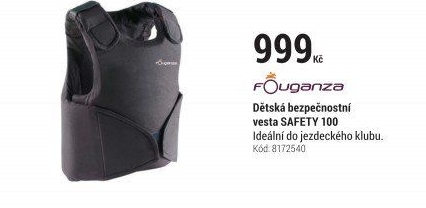 DĚTSKÁJEZDECKÁBEZPEČNOSTNÍVESTASAFETY100ČERNÁ