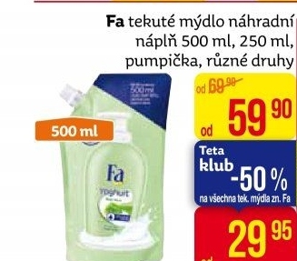 Tekuté mýdlo Fa