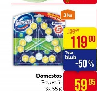 WC blok tuhý Power 5 Domestos
