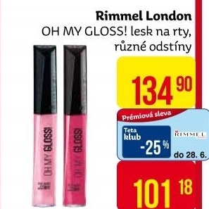 Lesk na rty Oh My Gloss! Rimmel