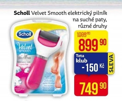 Pilník elektrický na chodidla Velvet smooth Scholl