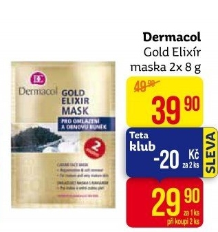 Maska pleťová omlazující Gold Elixír Dermacol