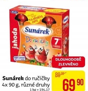 Ovocné pyré Do ručičky Sunárek