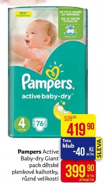Pleny dětské Pampers Active Baby Dry