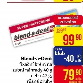 Fixační krém na zubní protézu Blend-a-dent