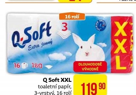 Toaletní papír 3vrstvý Q Soft