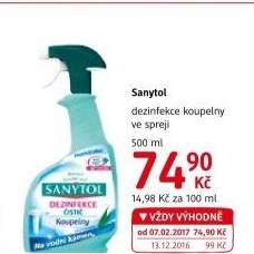 Dezinfekční čistič koupelen Sanytol