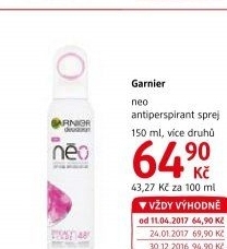 Deodorant sprej Neo Garnier