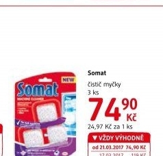 Čistič myčky při plné myčce Somat
