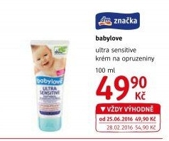 Krém na opruzeniny dětský Babylove Ultra Sensitive