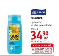 Emulze po opalování Sundance