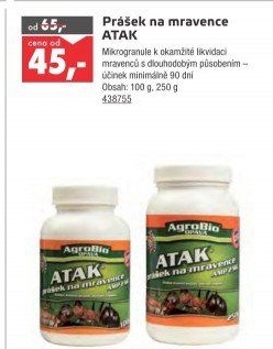Přípravek proti mravencům prášek Atak AgroBio