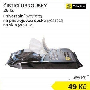 Čisticí ubrousky na skla Starline