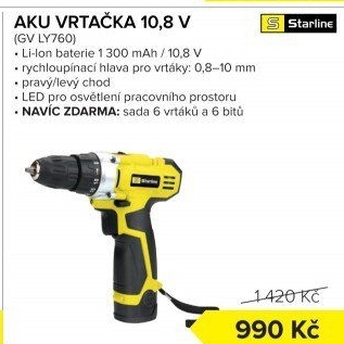 Aku vrtačka Starline