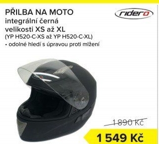 Přilba na motorku Ridero