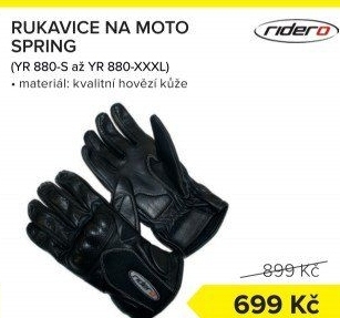 Motorkářské rukavice Ridero