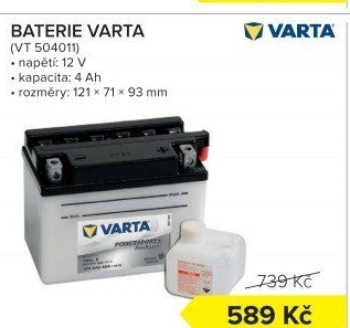 Motocyklová baterie Varta