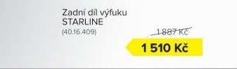 Zadní díl výfuku Starline
