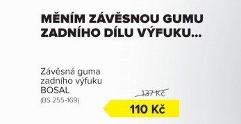 Závěsná guma uchycení výfuku Bosal