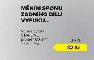 Spona výfuku Starline