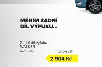 Zadní díl výfuku Walker