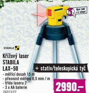 Křížový laser Stabila LAX 50