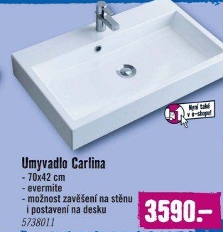 Umyvadlo Carline Evermite