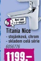 Umyvadlová stojánková baterie s výpusti Titania