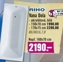 Koupelnová vana Riho