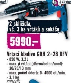 Vrtací kladivo Bosch GBH 2-28 DFV
