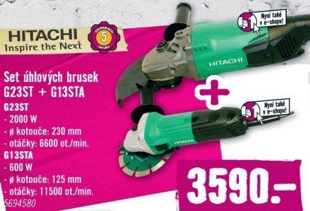 Úhlová bruska Hitachi