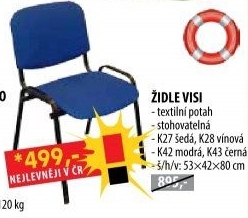 Židle VISI šedá K27
