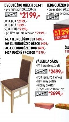 Dvoulůžko 60341 ořech/bílá