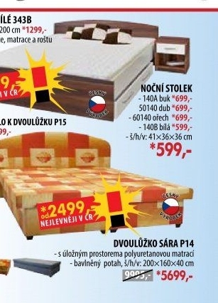 Jednolůžko 343 bílá 90x200