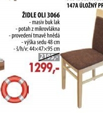 Jídelní židle OLI buk/tmavě hnědá