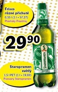 Pivo světlé Staropramen