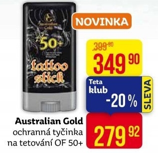 Tyčinka na tetování OF 50+ Australian Gold