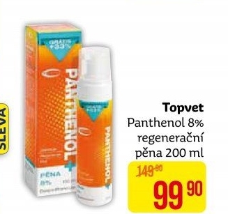 Pěna Panthenol 8% Topvet
