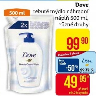 Tekuté mýdlo Dove - náhradní náplň