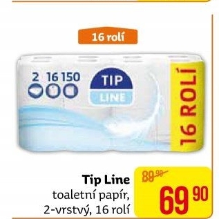 Toaletní papír 2vrstvý Tip Line