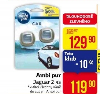 Osvěžovač vzduchu do auta Jaguar Car Ambi Pur
