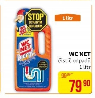 Čistič odpadů gelový Energy WC NET