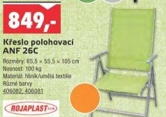 Zahradní křeslo Rojaplast
